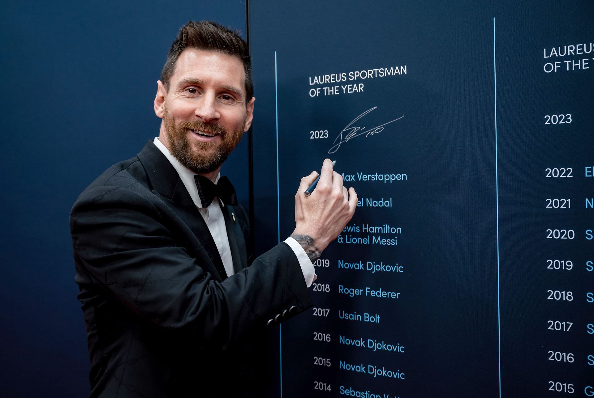 Montblanc Signing Wall - 2023 Laureus World Sport Awards Paris